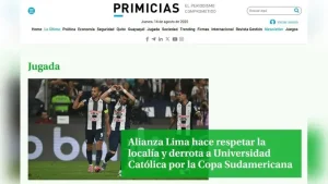 Así fue la reacción de la prensa ecuatoriana tras la victoria de Alianza Lima sobre Universidad Católica