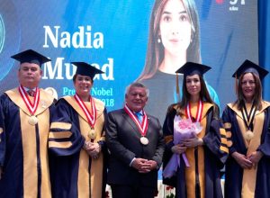 Nadia Murad fue reconocida en Perú por su lucha contra la violencia sexual en conflictos armados